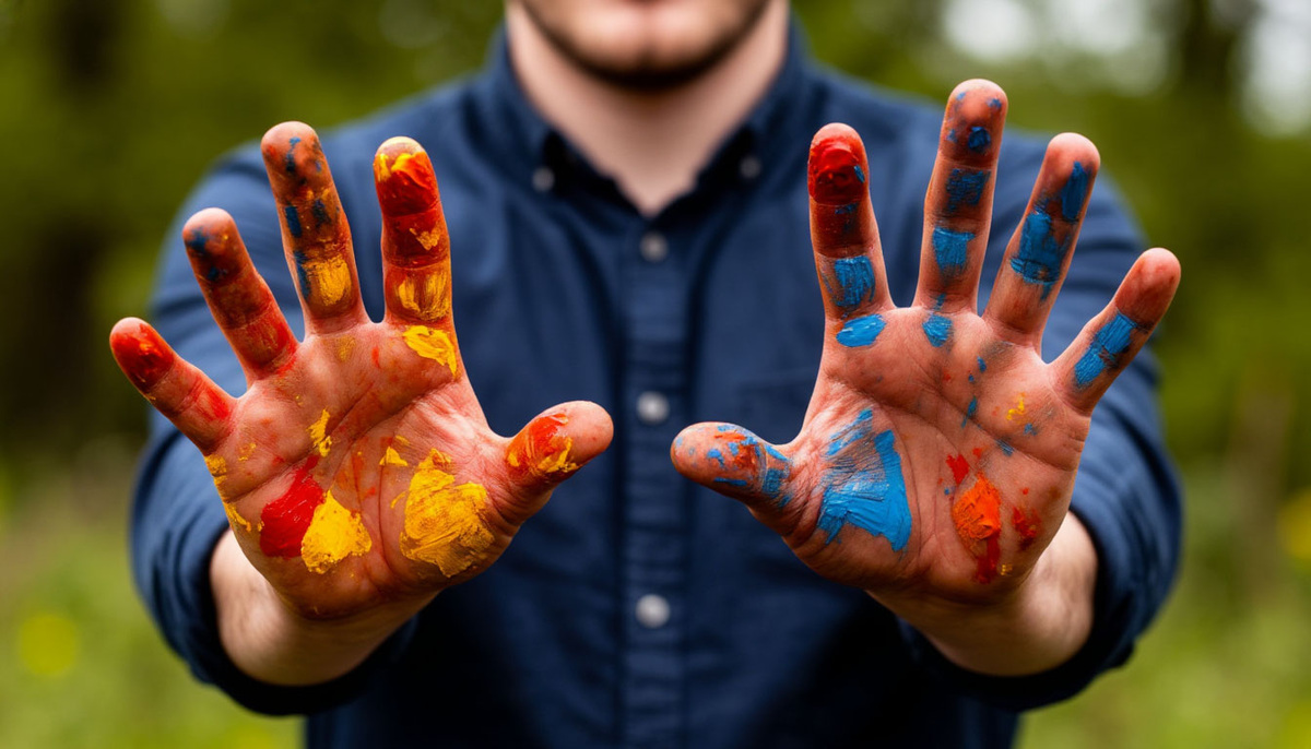    Как отмыть руки от краски без химии: 2 пшика - и пигмент исчезнет как по волшебству