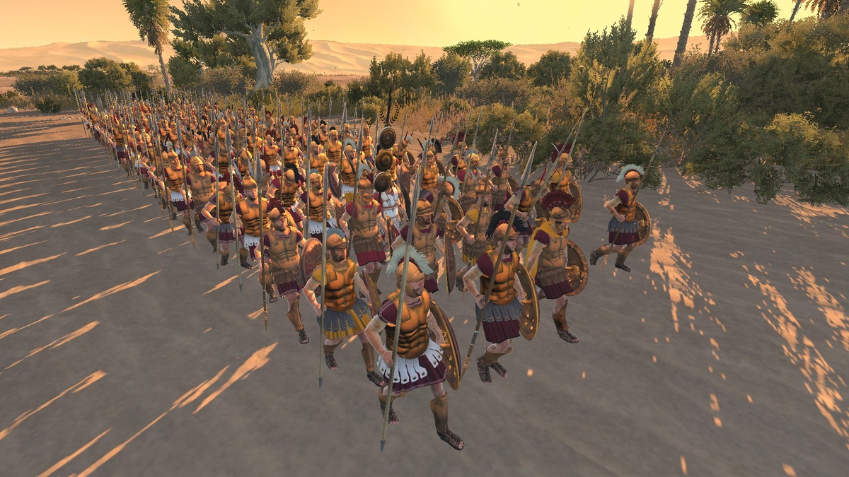 Гипасписты в походе по пустыни