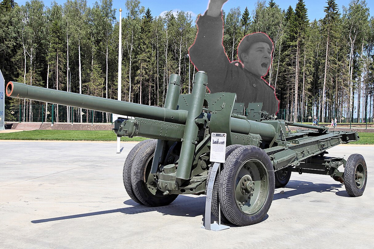 122-мм пушка образца 1931/37 годов в походном положении в парке «Патриот».