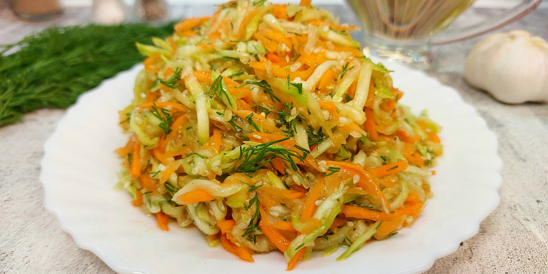 Кабачки по-корейски - быстрый рецепт