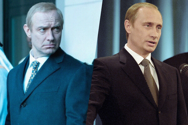 Джуд Лоу в фильме «Кремлевский волшебник»/Владимир Путин / Curiosa Films/Владимир Родионов/РИА Новости  