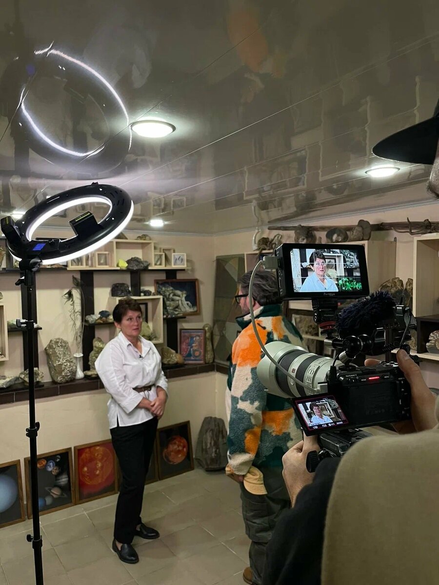 Ирина Петровна на съемке. 