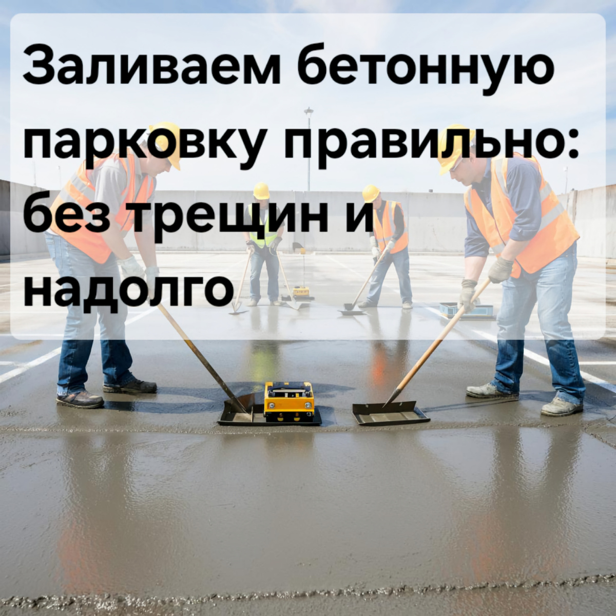 Заливаем бетонную парковку правильно: без трещин и надолго 