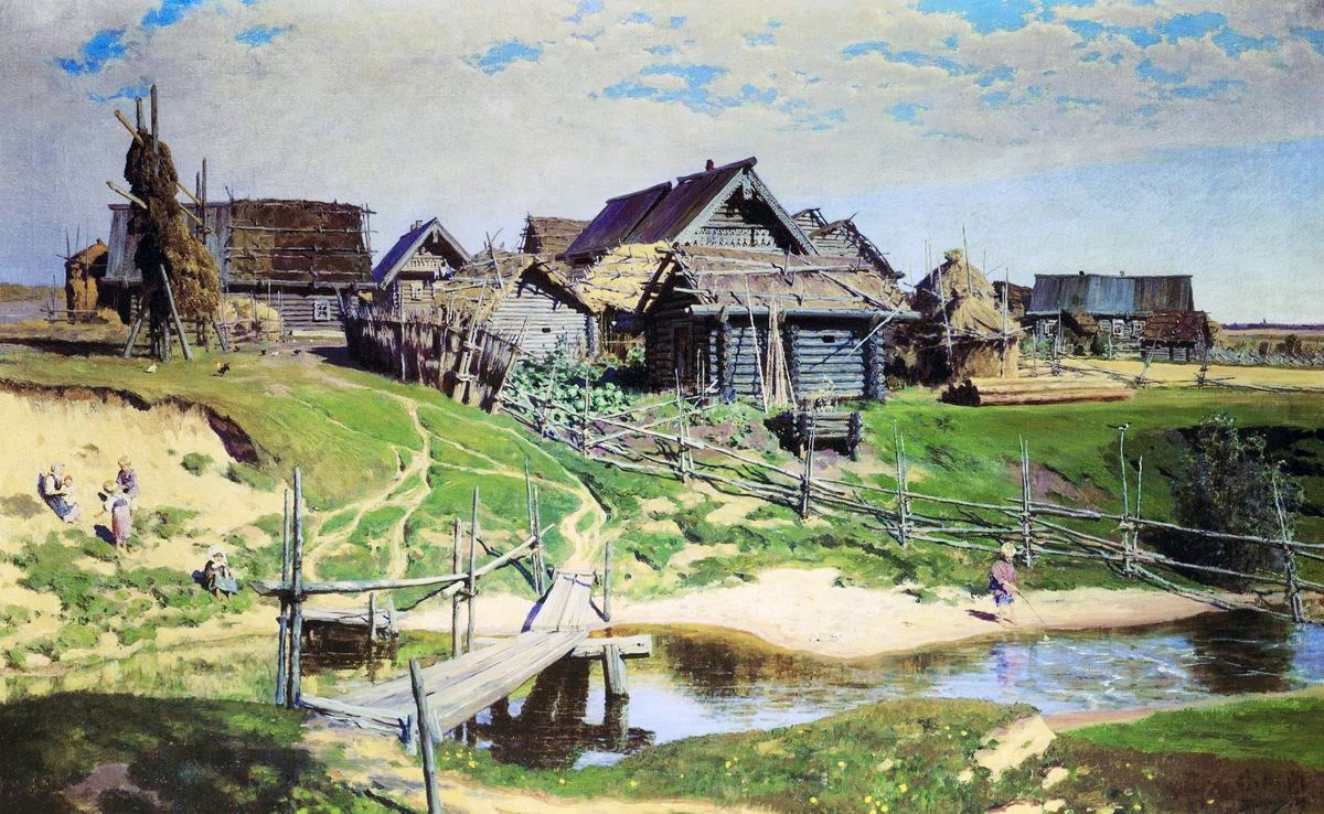 Русская деревня" В. Д. Поленов 