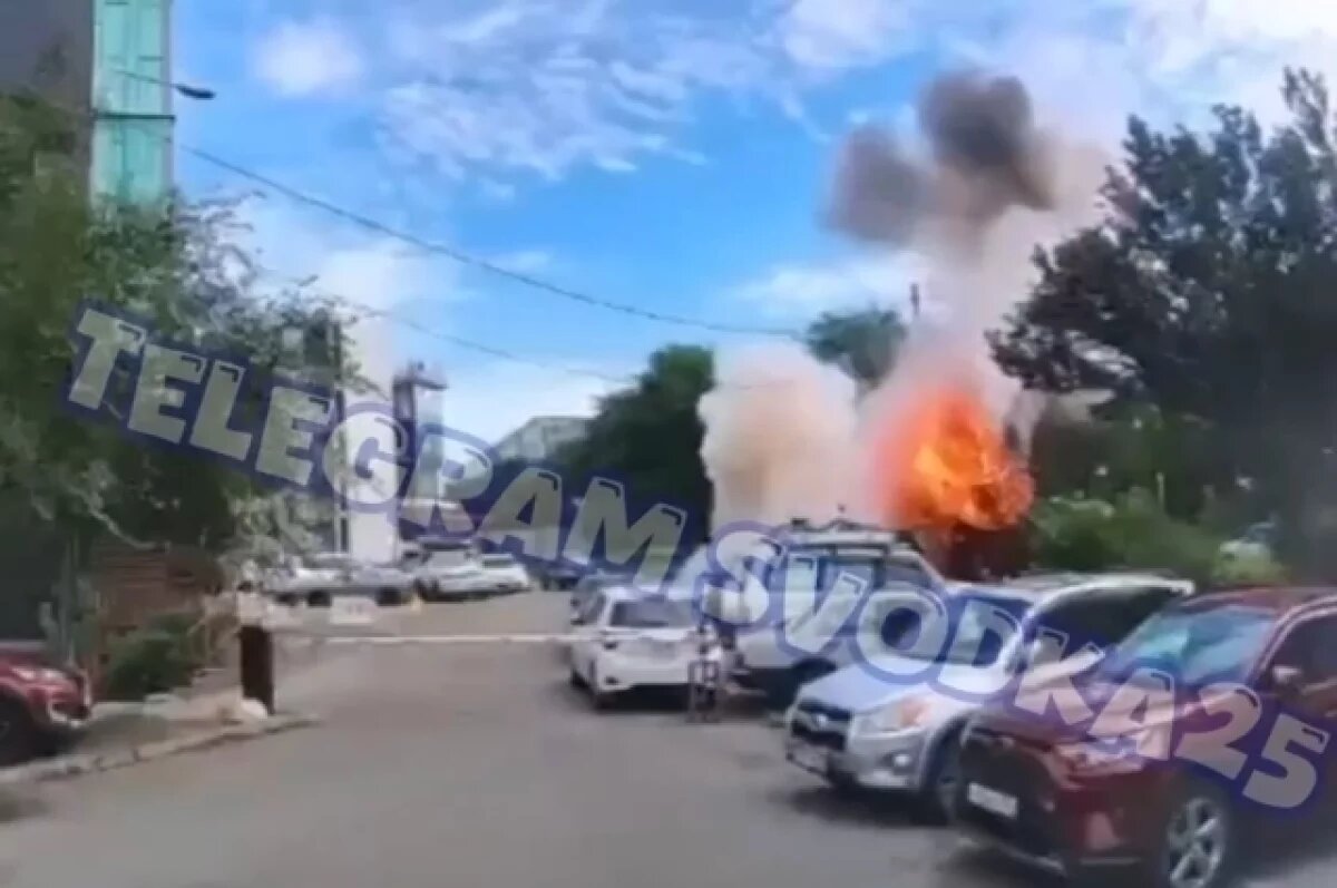   Взрыв трансформаторной подстанции во Владивостоке попал на видеокадры
