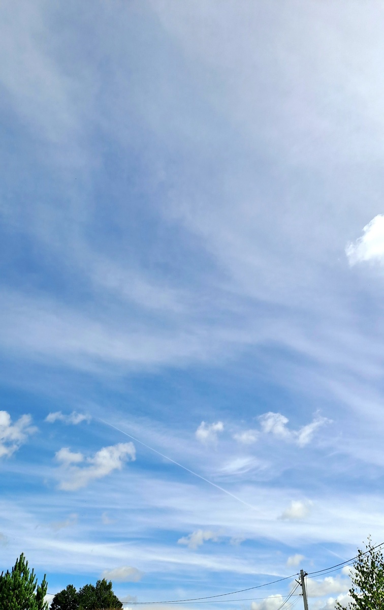 По дороге с облаками! Очень живописное небо сегодня (фото автора)