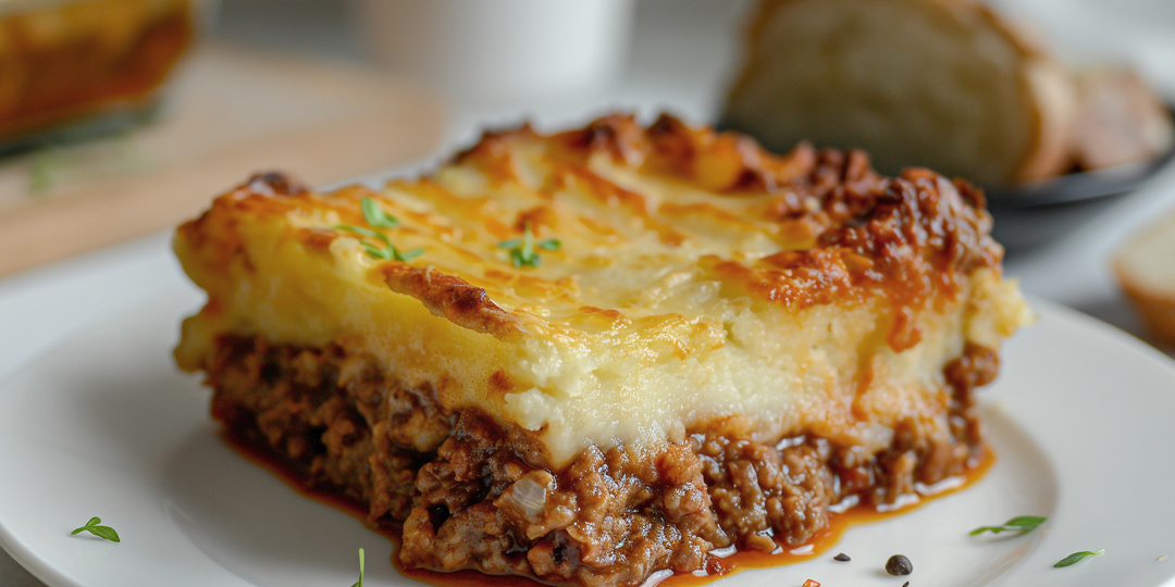 Ирландский картофельный пирог с мясом и пряными травами