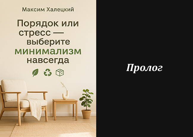 Пролог книги "Порядок или стресс — выберите минимализм навсегда"