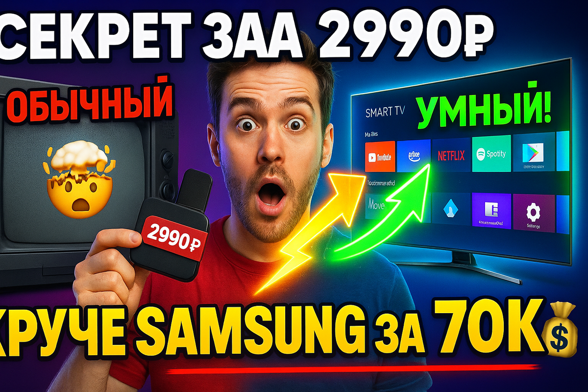 Как сделать обычный телевизор умным