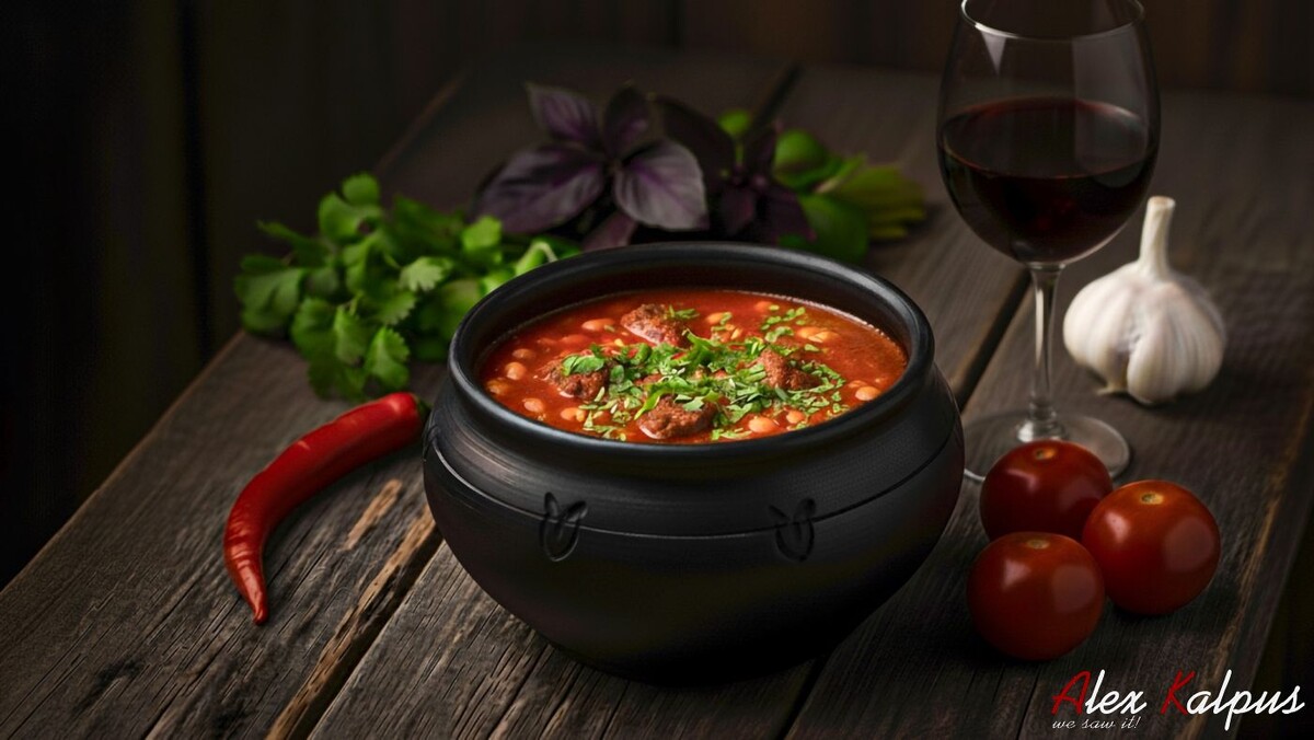 Лобио с мясом (ლობიო ხორცით - лобио хорцит) - это одно из самых сытных и ароматных блюд грузинской кухни, сочетающее в себе питательность бобовых и насыщенный вкус мяса.