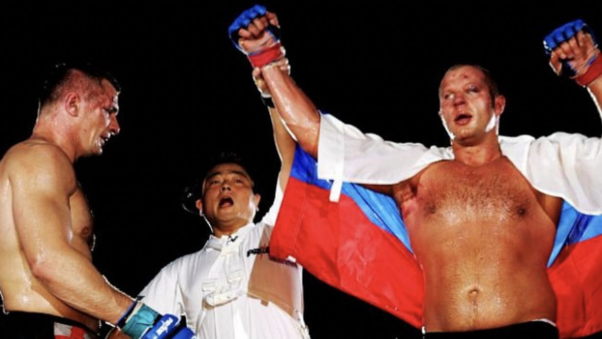    Мирко Крокоп и Федор Емельяненко.из личного архива