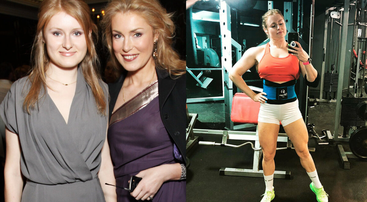 слева Анна Трегубенко с мамой до спорта, справа - после того как ушла в спорт