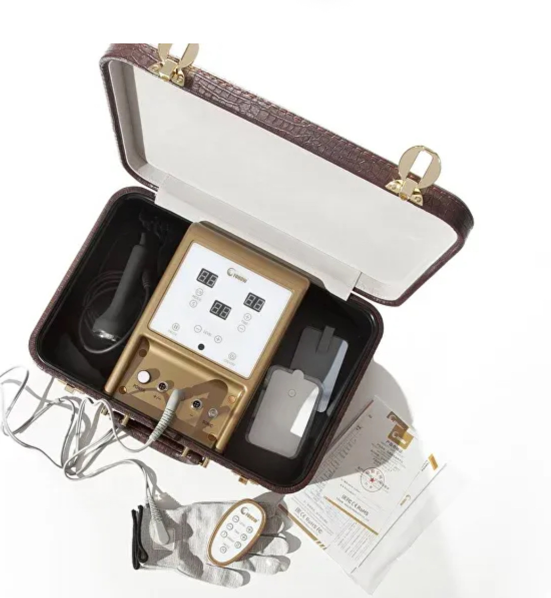 Биоэнергомассажер 3.0, слева: ультразвуковая насадка 