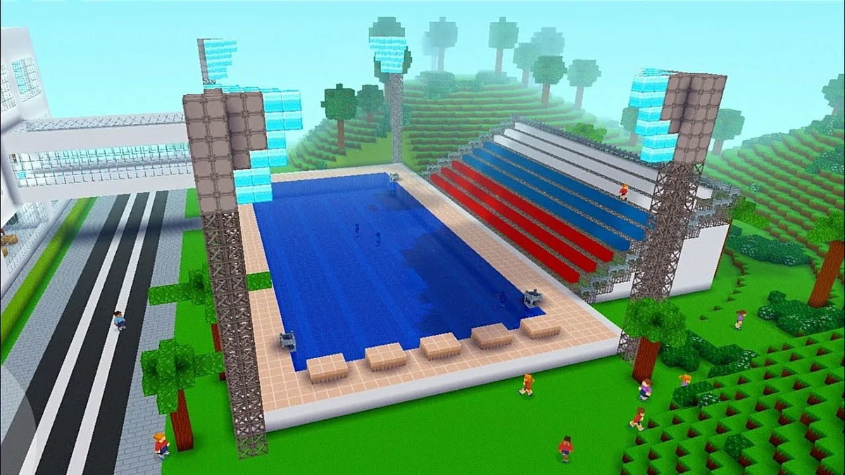 Жаль, что это построено из платных блоков. Кстати, создатель постройки - автор канала "Кубики Рыжика".