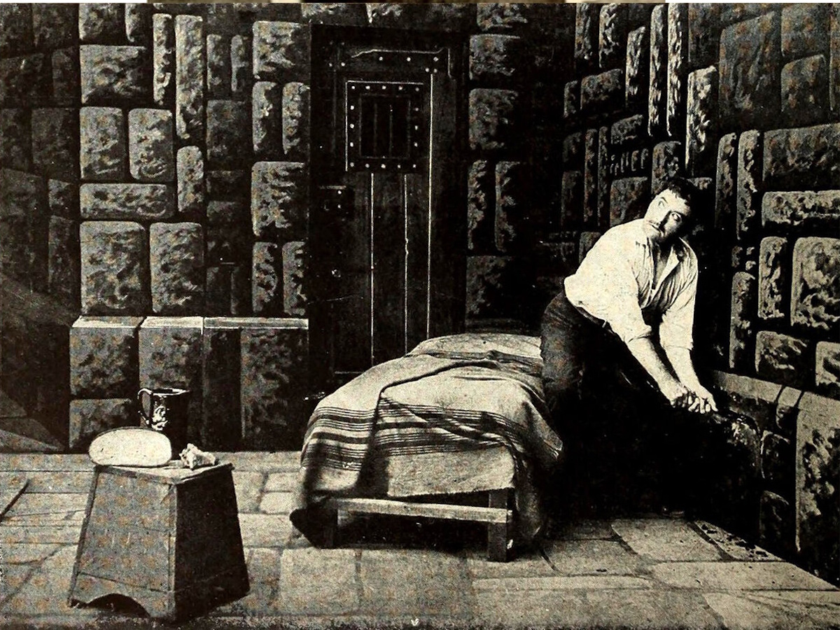 Кадр из киноленты «Граф Монте-Кристо» 1913 года.