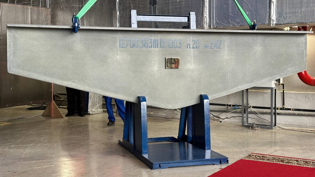   Фото с церемонии закладки корабля