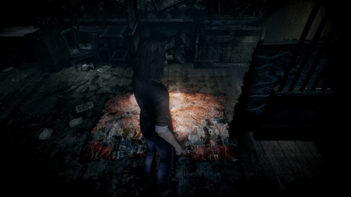 Gif картинка "Тёсиро и картина на полу"