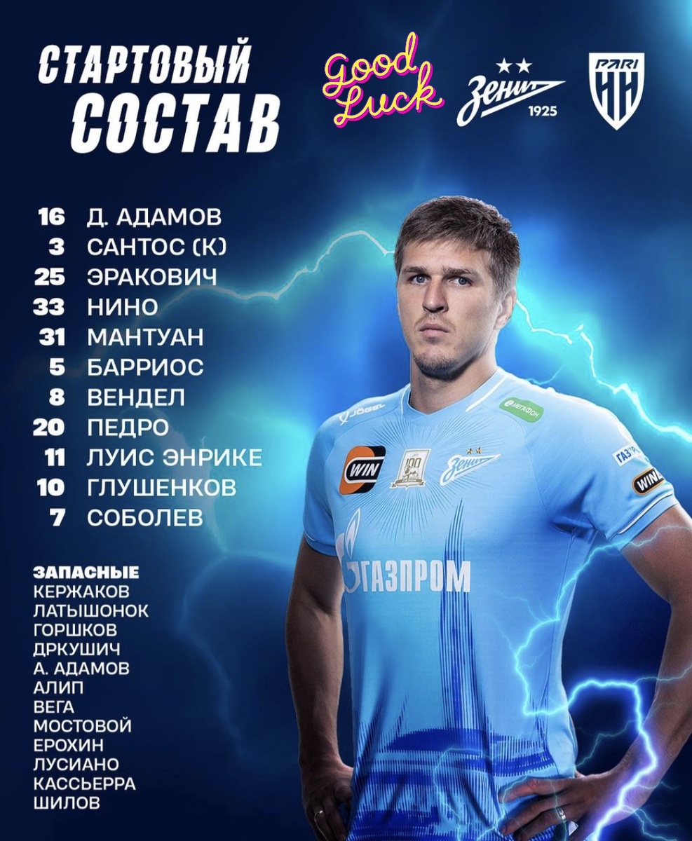 Стартовый состав "Зенита"