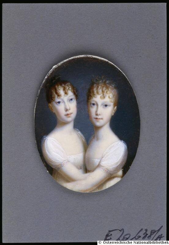 Мария Леопольдина с сестрой Марией Клементиной. Художник Бернар де Жерар