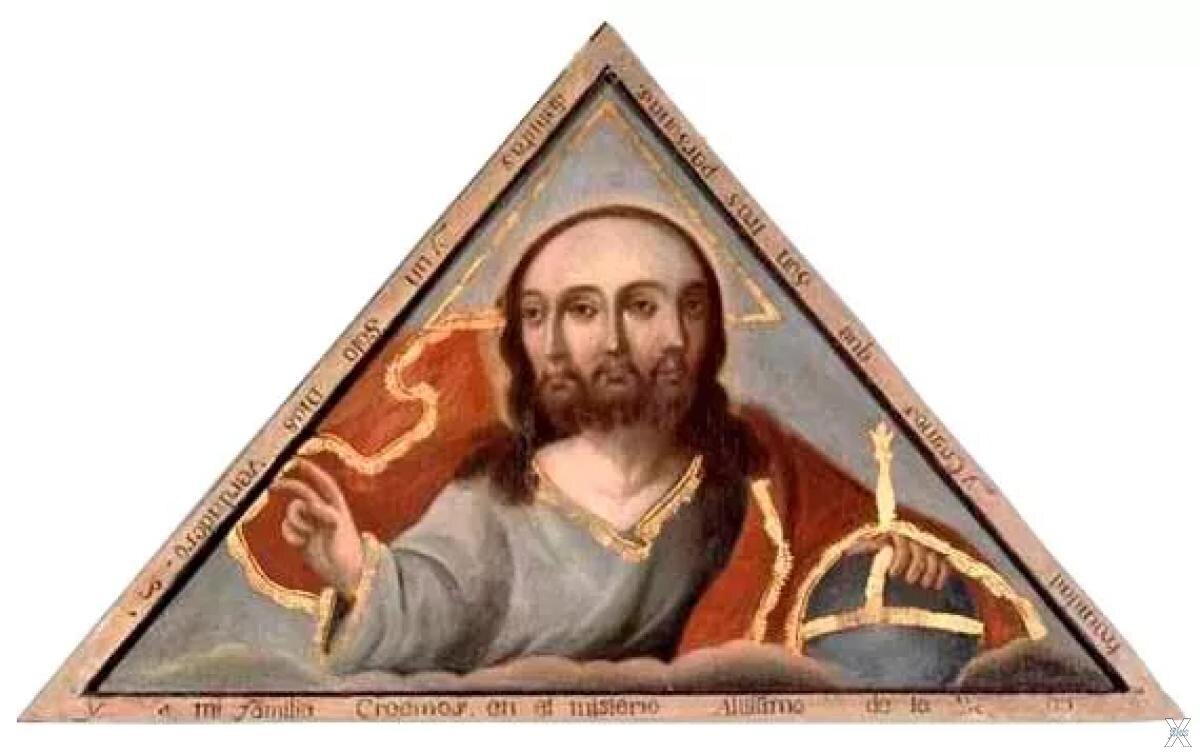 «Смесоипостасная Троица» — изображение Троицы с тремя составляющими нерасторжимое единство головами