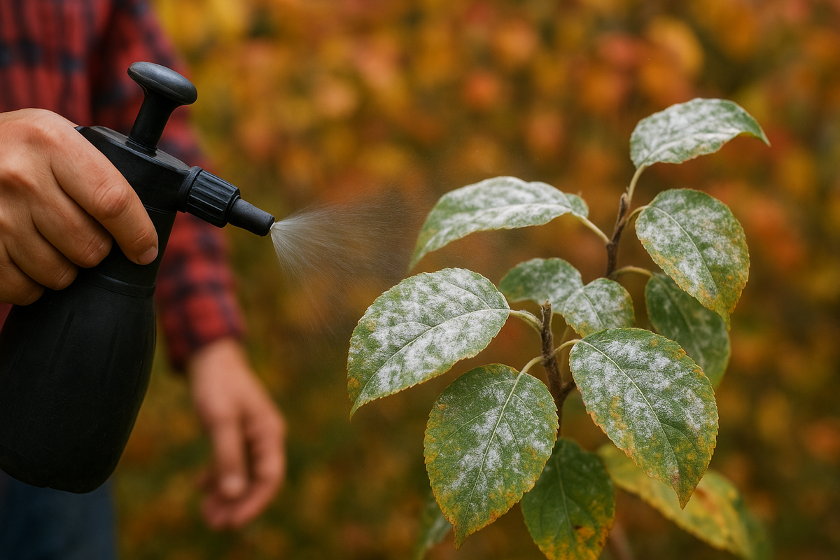 Опрыскивание растений от грибковых заболеваний