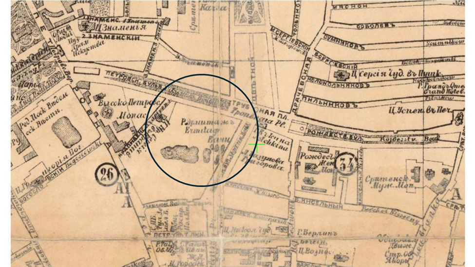 Карта Москвы 1884 год.