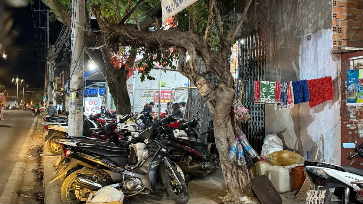 И мопеды, и мусорка справа и даже чьи-то полотенца сушатся - многофункциональность!