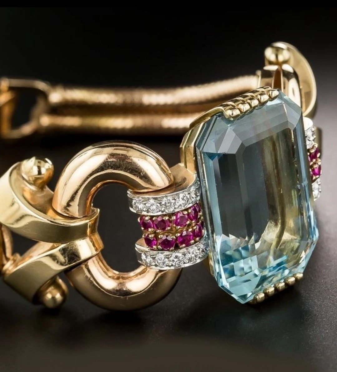 Украшения с аквамарином.