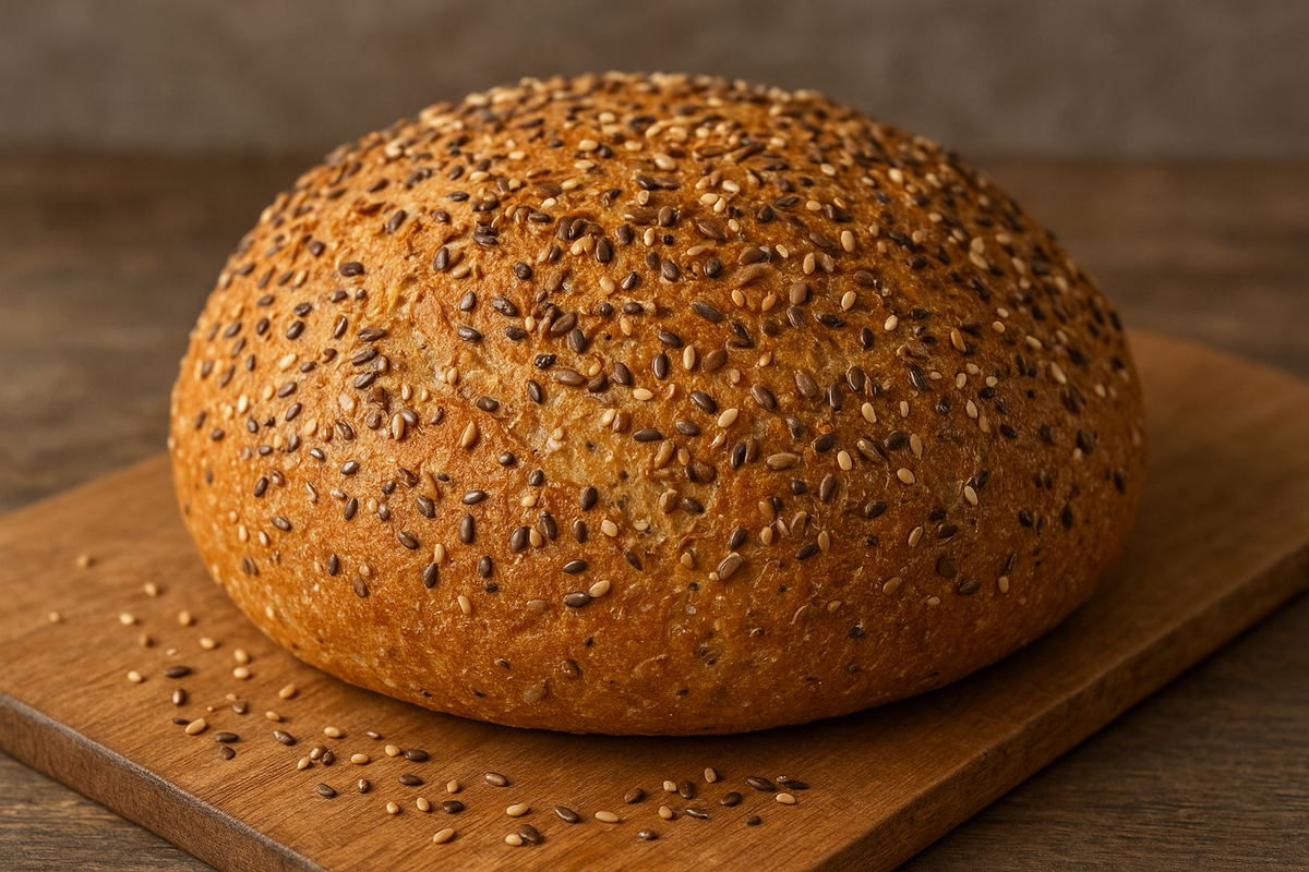 Домашний хлеб с семенами 