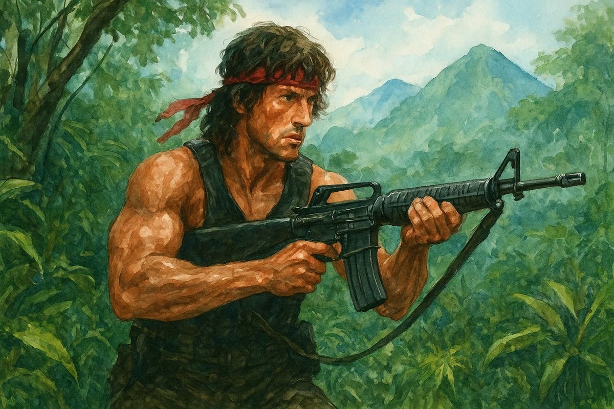 Фото: Джон Рэмбо в джунглях Вьетнама