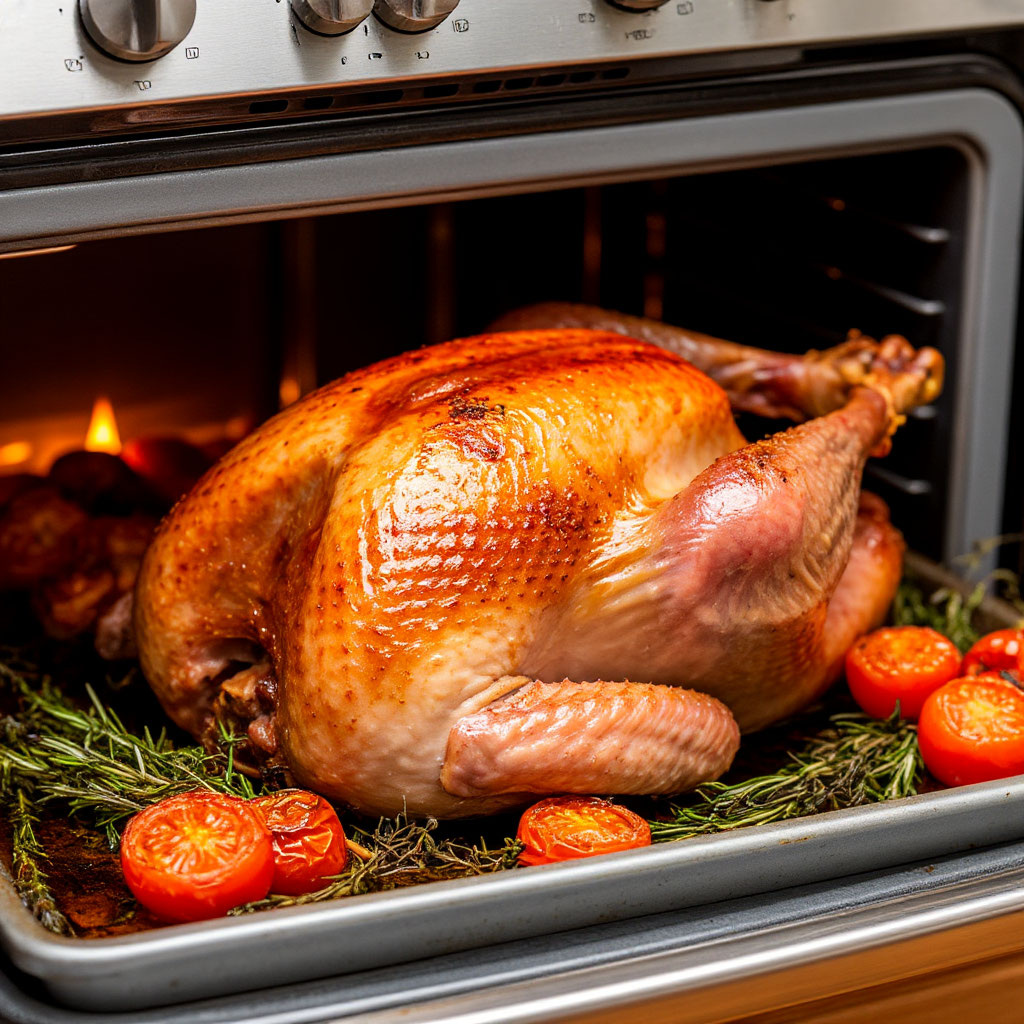 Запечённая индейка в духовке