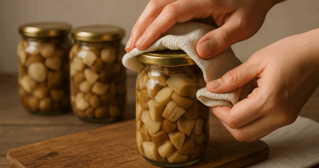 Белые грибы соленые по-французски используются для салатов, супов, жаркого, а также - гарниров. И главная ценность - хранится могут годами!