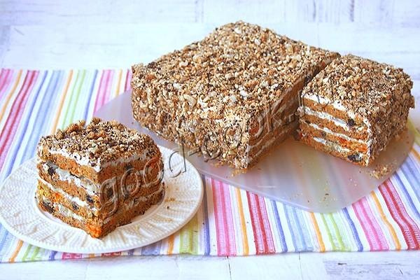 Морковный торт с овсянкой (безглютеновый)