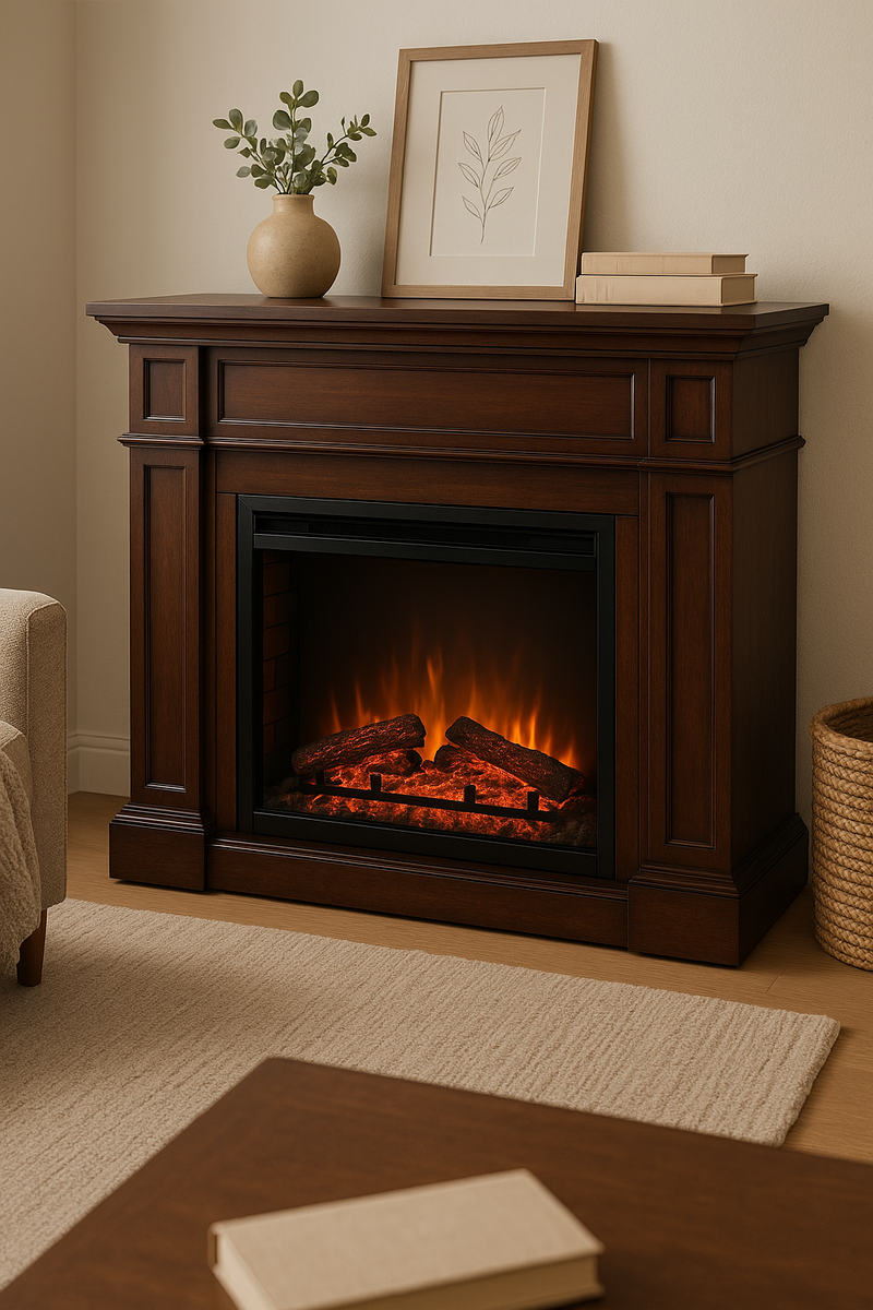    Электрический камин Acadian темный орех как создать уют и стиль в вашем доме за один клик Kamin