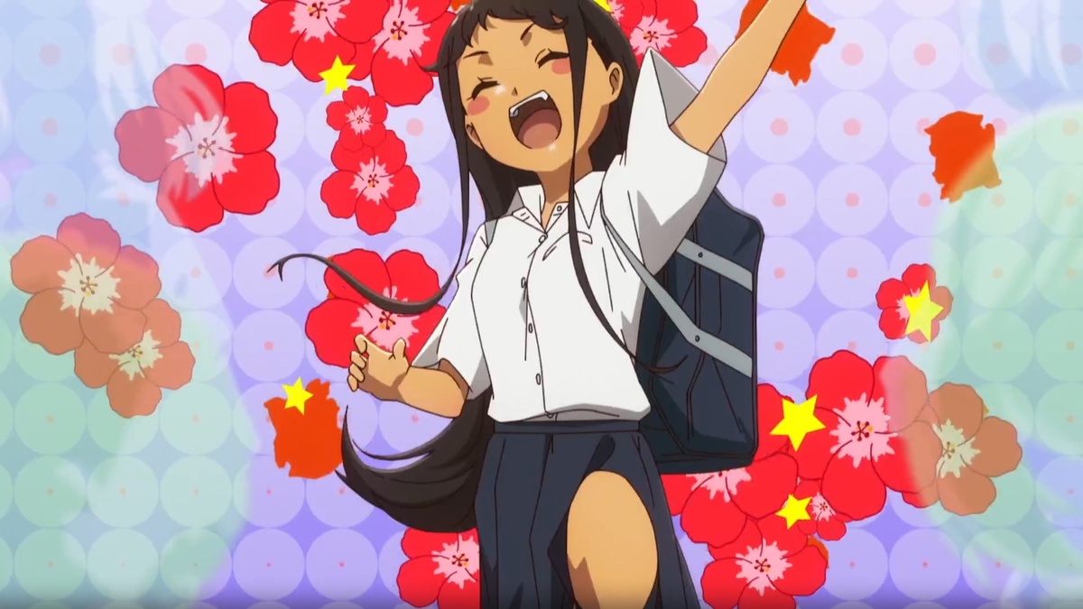 Хина плохо знала обычный японский и изъяснялась на окинавском диалекте... -ТээрУ-у!!! Доброе утро!!!... ...Накамура обернулся. Кян вбежала в класс. Она прямо светилась в улыбке. Как только они познакомились в первый день школы, Хина считает ТээрУу очень хорошим другом.