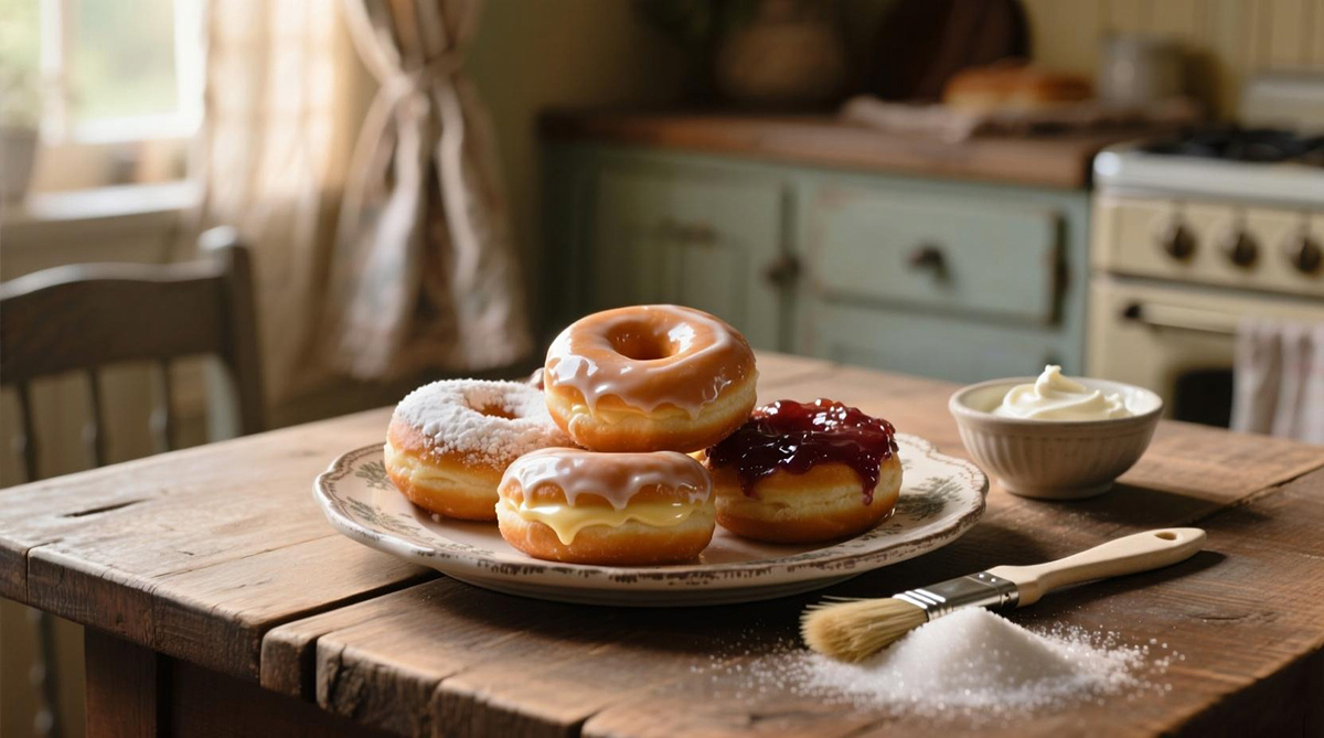 Пончики с заварным кремом