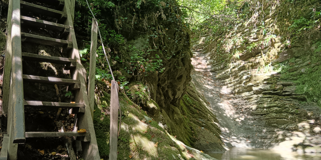 Лазаревское: пешком до Крабового ущелья и подвесной мост через р. Псезуапсе