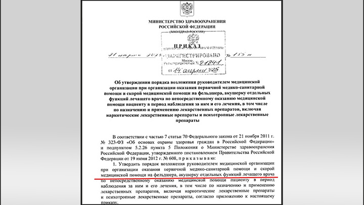    Приказ Министерства - вынужденная мера. Скриншот: Минздрав
