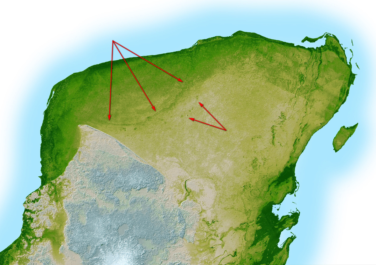 Во время удара Мексиканский залив покрывал северную часть полуострова, поэтому удар пришелся на мелководье.