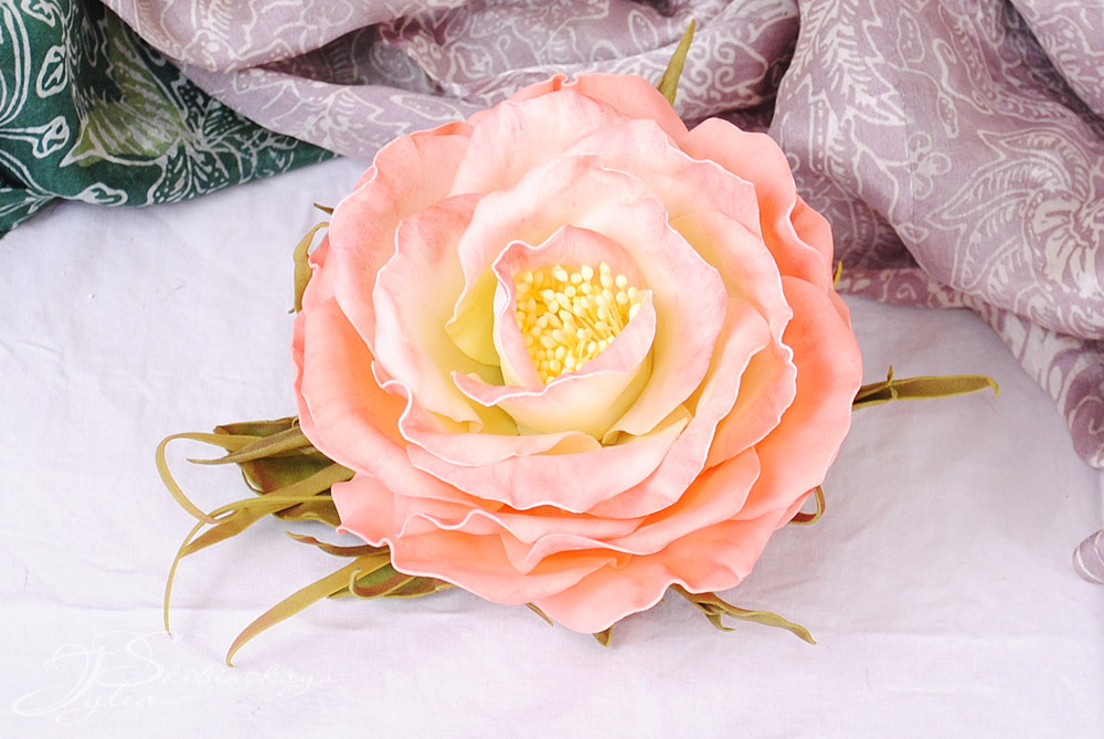 роза из фоамирана, моя работа