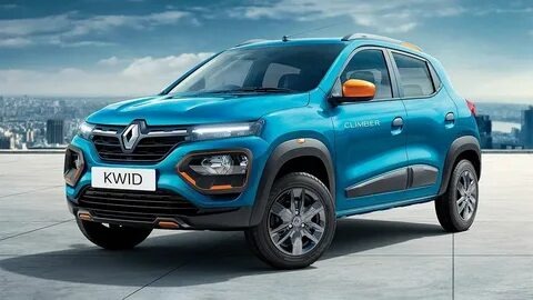 Renault Kwid на фоне большого мегаполиса