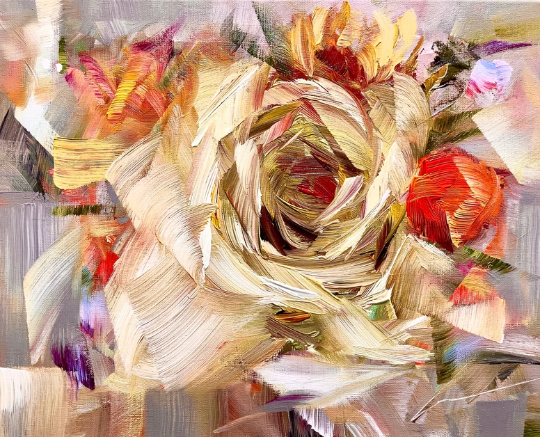 Роза позднего лета
Оригинальная картина
Размер: высота 40 см x ширина 50 см
Материал: Акрил на льняном холсте
Год: 2025