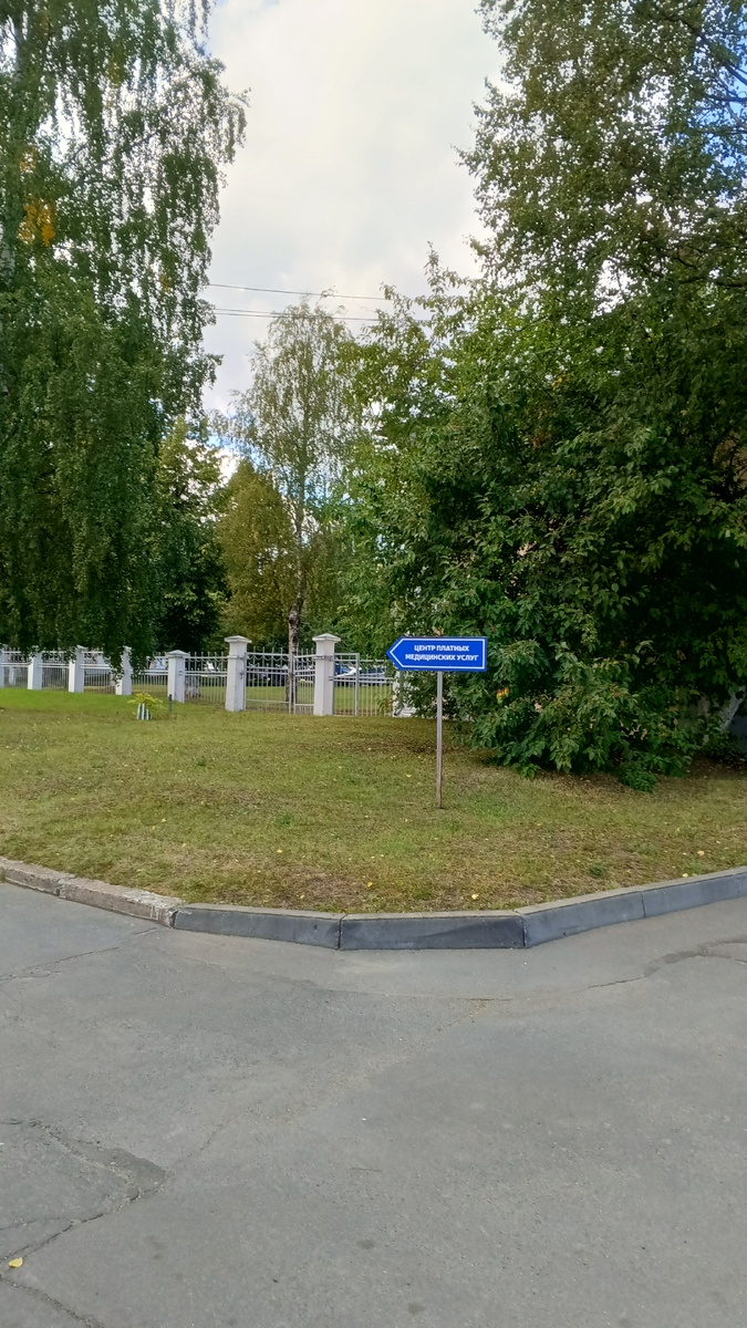 фото автора: по этому указателю иду за платной медпомощью