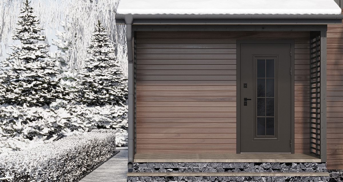 Стальная дверь "Тундра" с окном (терморазрыв 3к)