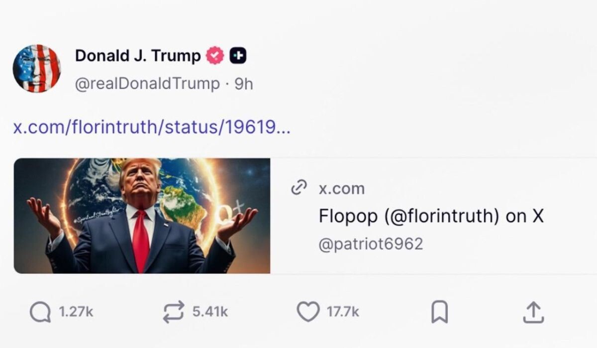     Сообщение в соцсети. Источник: rbc.ru Автор фото: realDonaldTrump / Truth Social