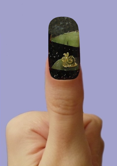 Коллаж. Ногтевой дизайн Улитка (первый вариант)