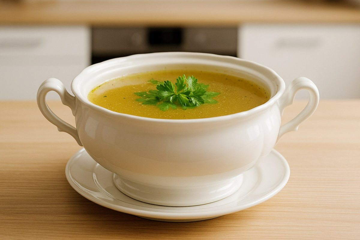 Свежий мясной бульон