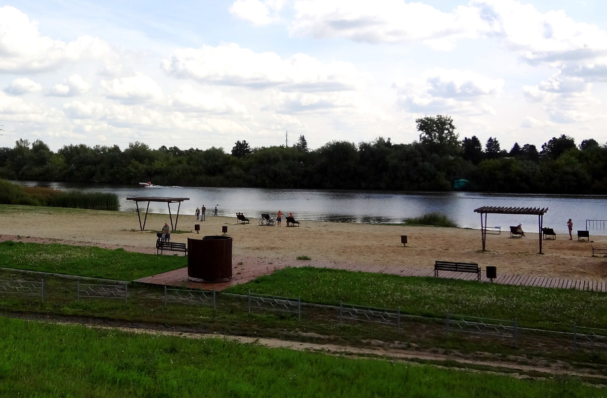 Пляж на реке Тобол в Кургане