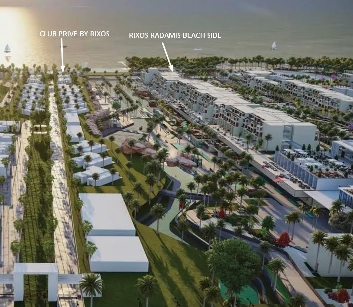 Club Prive by Rixos и Rixos Radamis Beach Side 5* на плане 