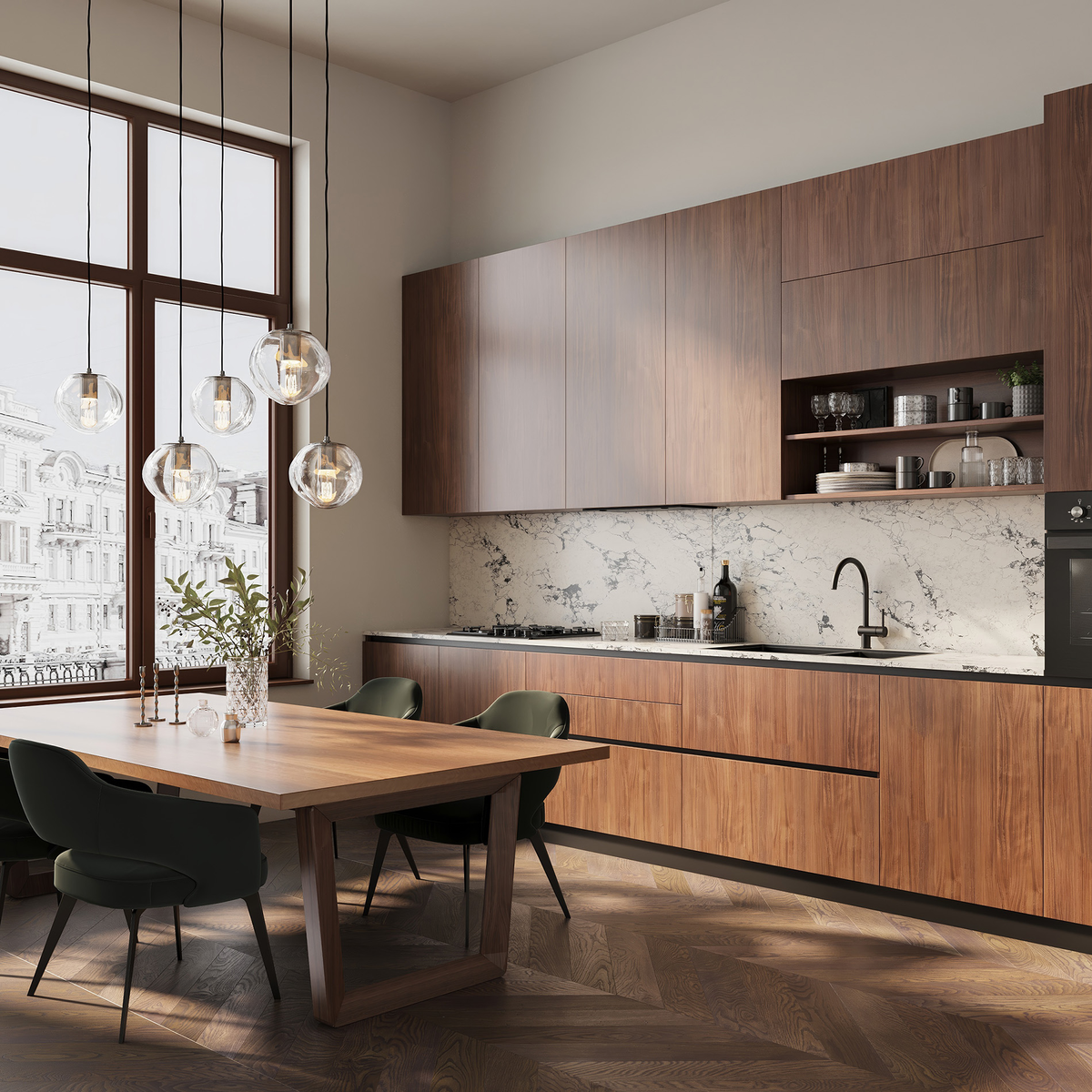 Дизайнерская кухня с премиальной отделкой от Арлайн 